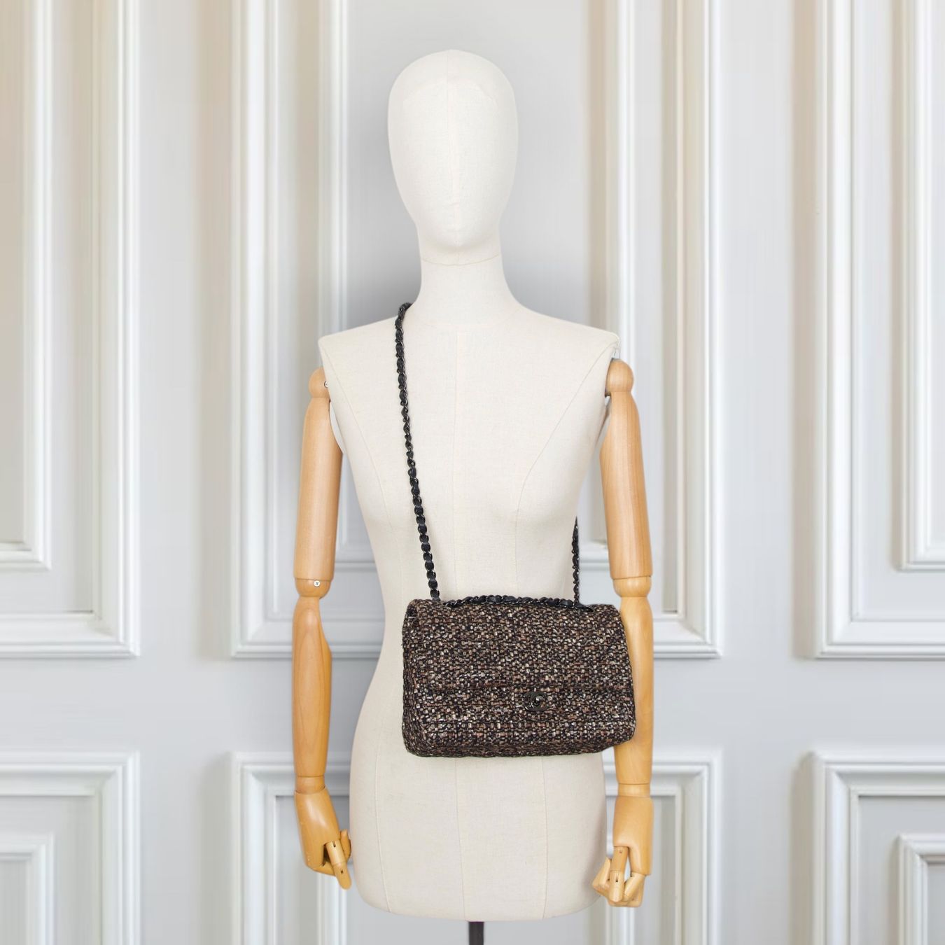 Chanel Taschen für Damen: Chanel Timeless Medium double flap tweed – Gebraucht aus Binningen von Designerlabels 1
