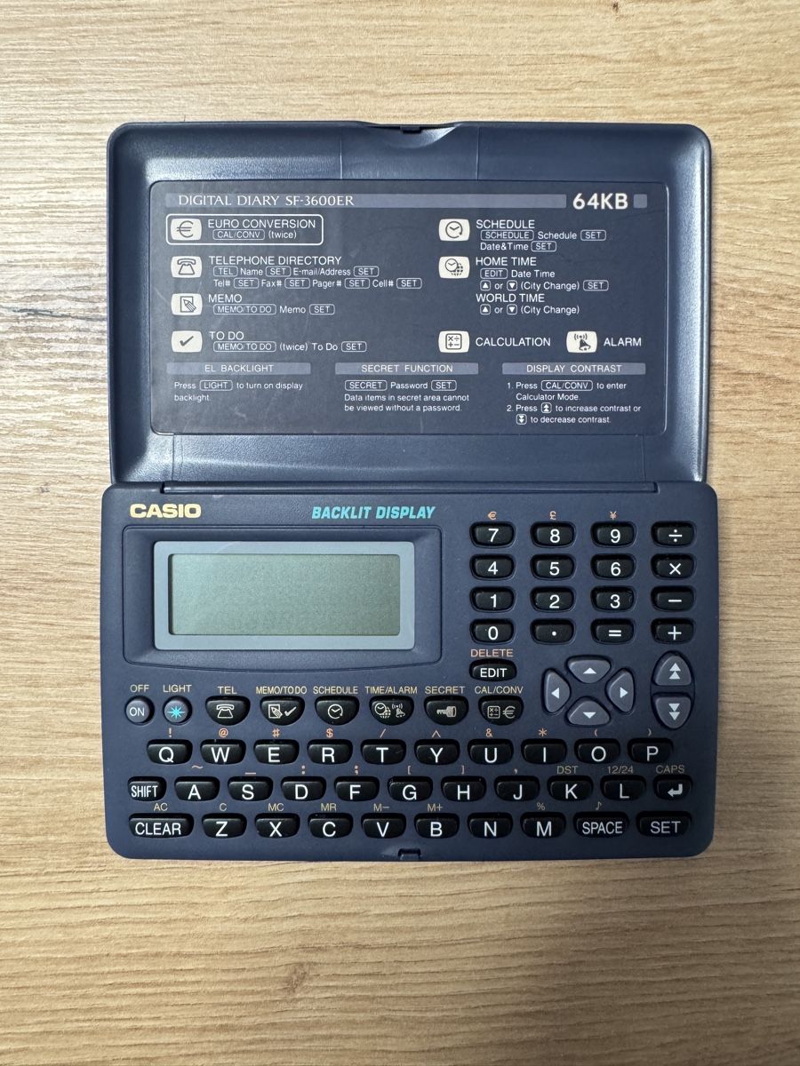 Casio Palmari: Casio SF-3600ER Digitaler Terminplaner/Organizer – Usato da Biberist venduto da etesummer