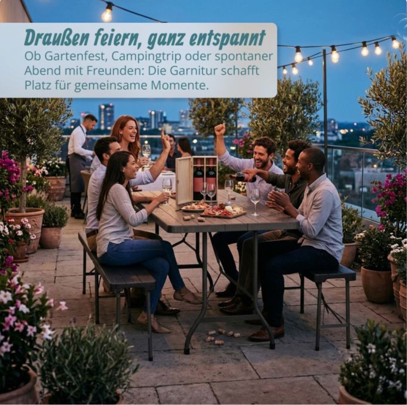 Set di tavolo e panche: 3-tlg. Bierzeltgarnitur klappbar – Nuovo e nell'imballaggio originale da Bülach venduto da Palawan 5
