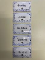 Emaille Schild Gewürz antik