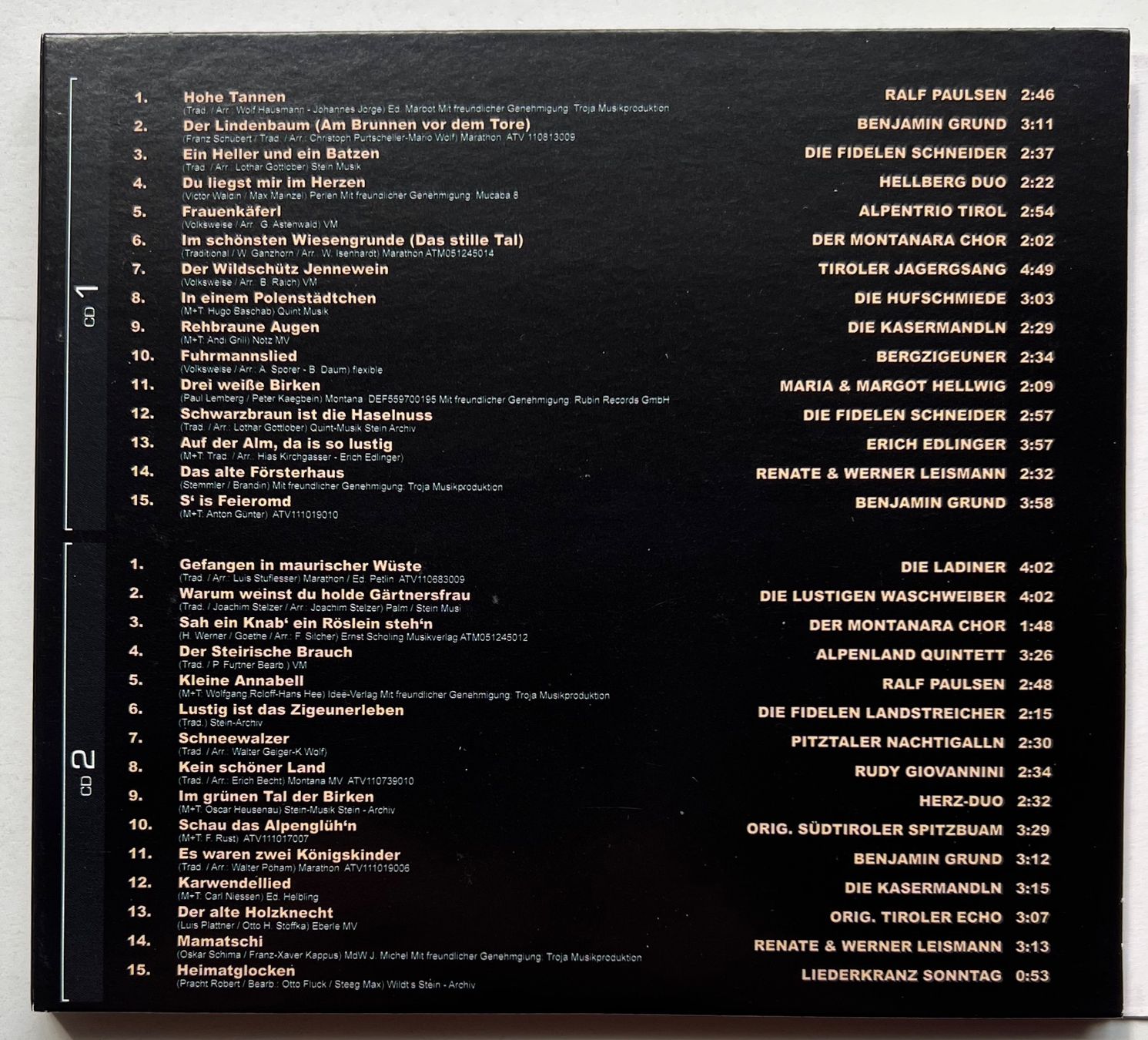 CD: Die 60 grössten Volkslieder (Box mit 4 CDs) – Usato da Näfels venduto da rottabi 2