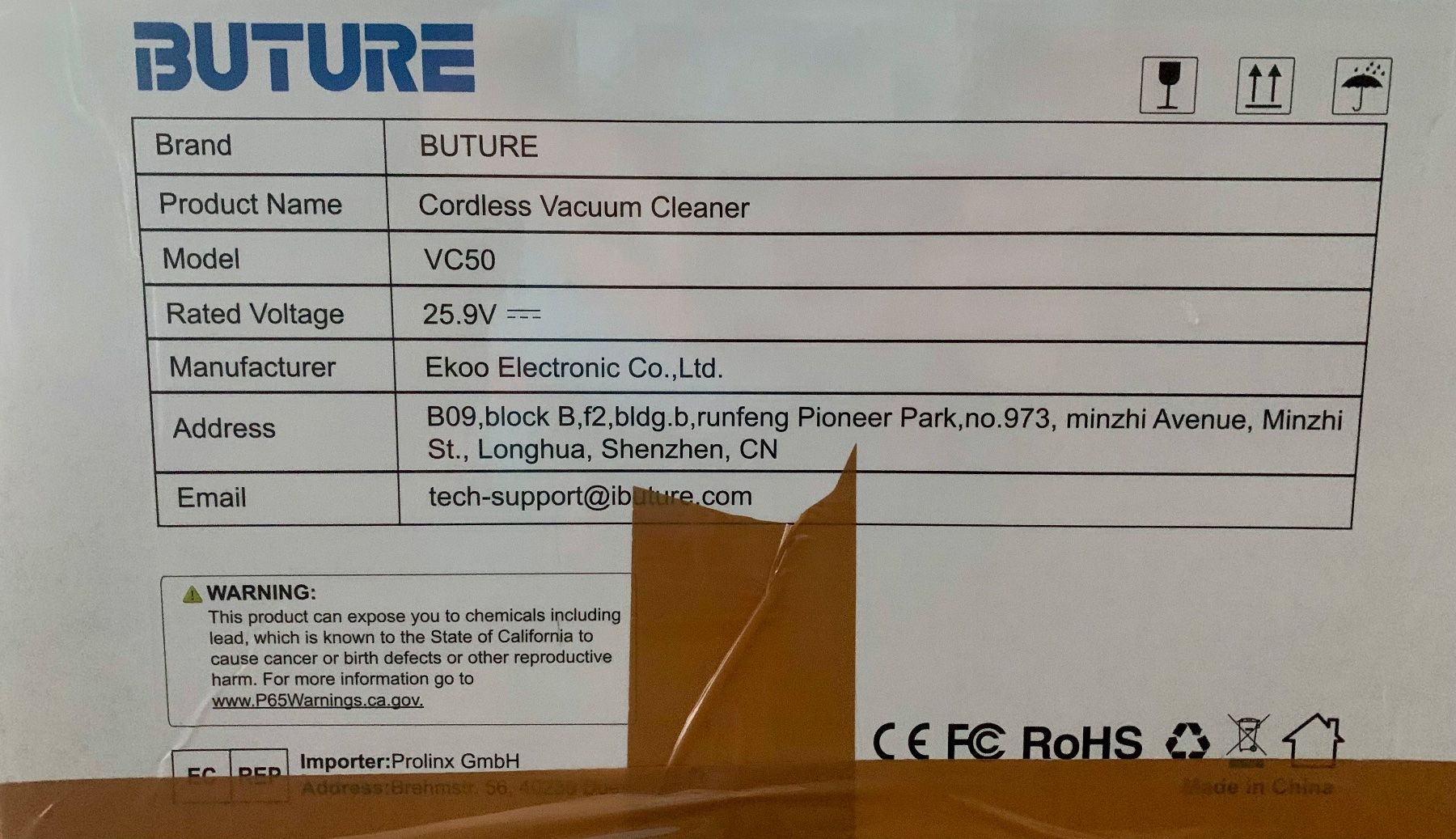 Aspirapolveri & Accessori: Buture VC50 Kabelloser Vacuum Cleaner, kompl., Originalverp. – Usato da Engelburg venduto da mamalanima 4