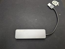 Sandberg USB 3.0 Hub 4 ports silber guter Zustand