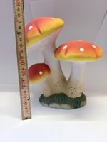 Deko Pilze Keramik rot gelb ca. 18cm Neu
