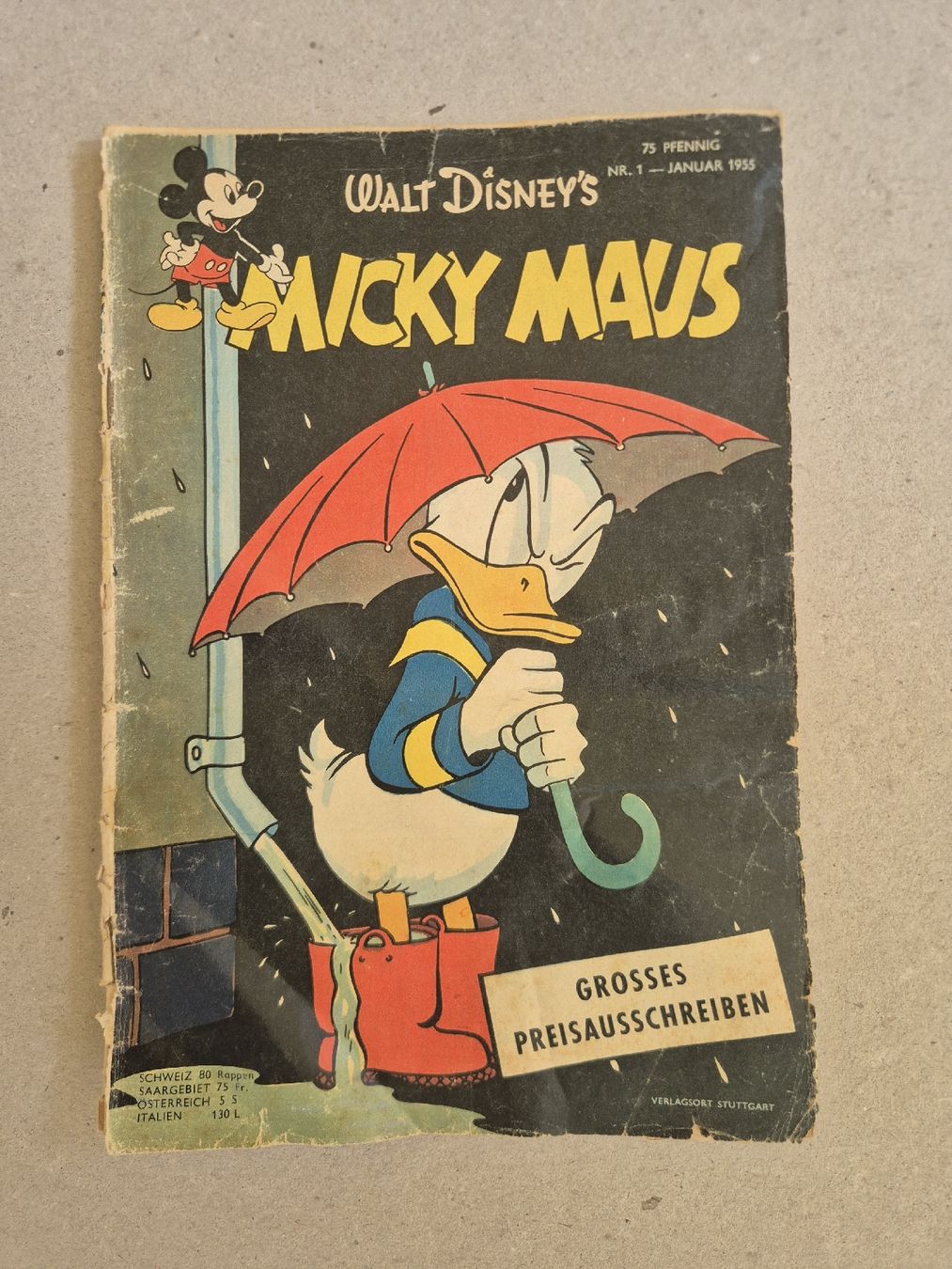 Fumetti: Micky Maus Comic Heft Nr 1 Januar 1955  – Usato da Langendorf venduto da zvonu161
