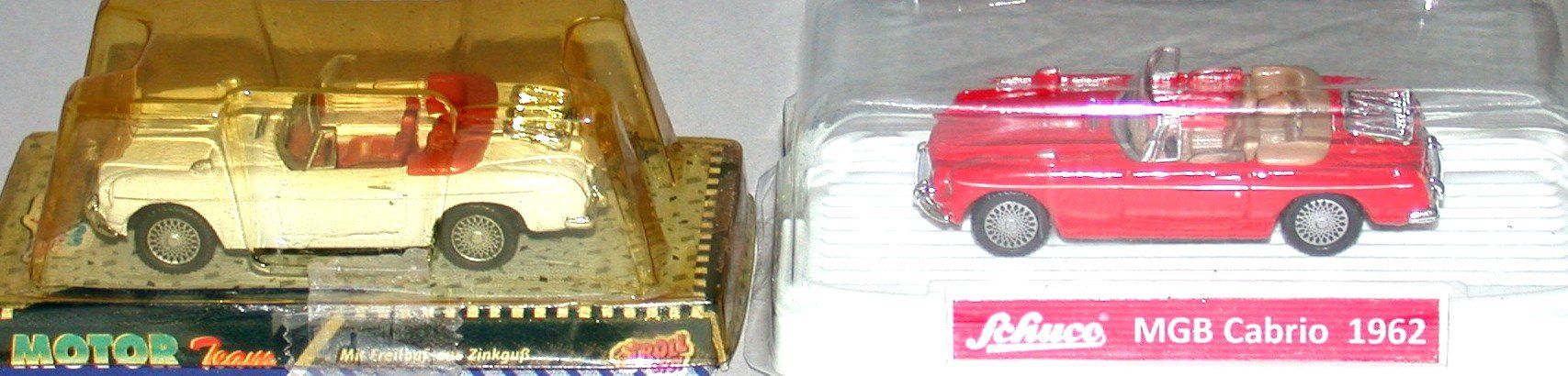 MG Modellini d'auto: Collection 2x MGB Cabrio 1962, 1:72 – Nuovo (secondo la descrizione) da Ortschwaben venduto da bemodels 2