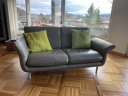 Hochwertiges 2-Sitzer Ledersofa  Echtleder rundum