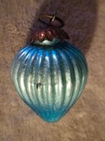 1 Vintage Christbaumkugel Biedermeier, Glas, Rippenform
