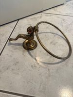 Handtuchhalter Messing Fisch-Design Vintage 19. Jahrhundert