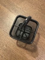 Besteckkorb schwarz Metall mit Haken gebraucht