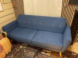 Magnifique canapé bleu design 