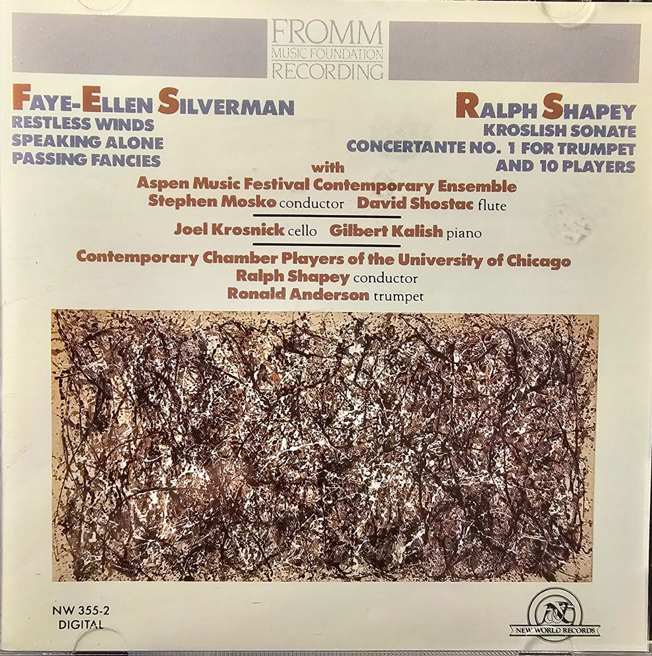 CDs: Faye-Ellen Silverman, Ralph Shapey - Works By – Gebraucht aus Wahlen b. Laufen von Cg10