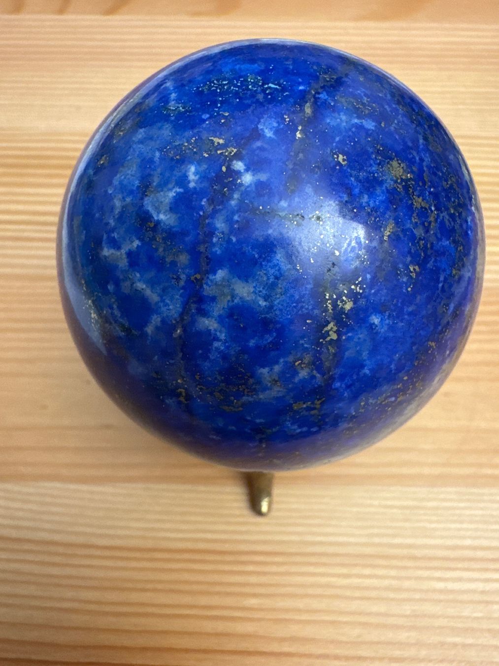 Pietre preziose: Wunderschöne Lapislazuli-Kugel mit Sockel, 416 Gr, 6.5 cm Ø – Nuovo (secondo la descrizione) da Zürich venduto da Tarafo5 4