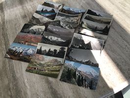 20 alte Ansichtskarten vor allem Bergmotive