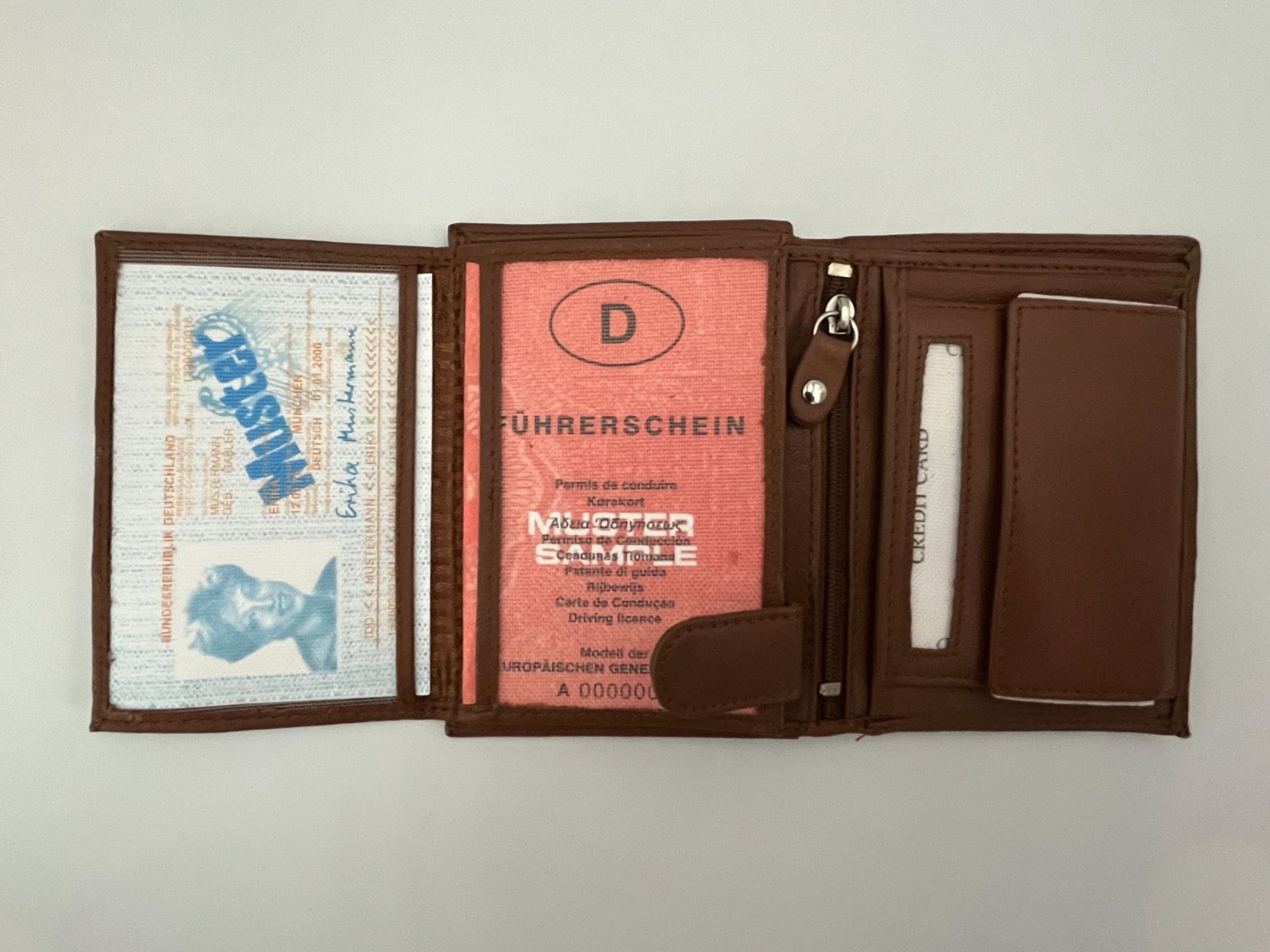 Portafogli: Portemonnaie Leder, Cognacbraun "NEU" – Nuovo (secondo la descrizione) da Uetendorf venduto da Florabella01 4