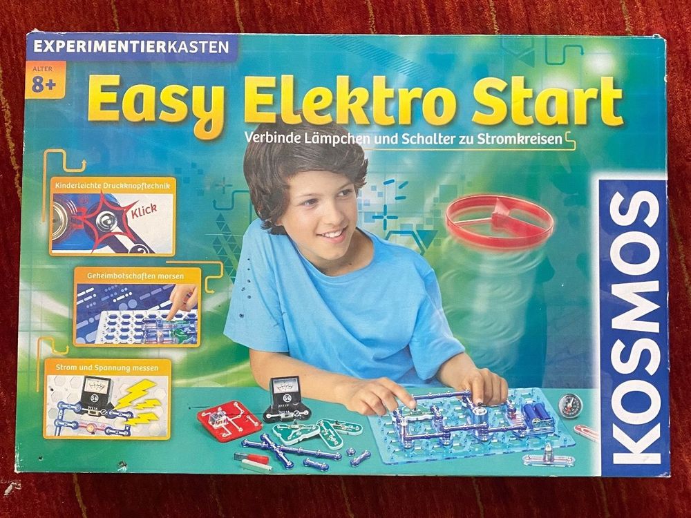 Kosmos Easy Elektro - Light - Kit D'expérimentation électricité Pour Enfants 8-12 Ans - Circuits Simples, Messages Secrets, Système Morse - 12