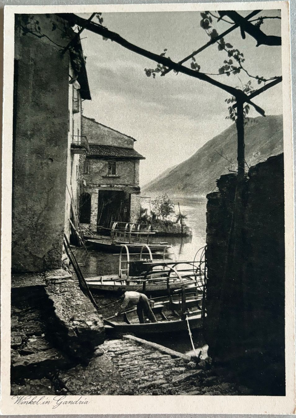 Cartoline postali: E. Himmelsbach, Lugano - Gandria – Usato da Frauenfeld venduto da Merk52