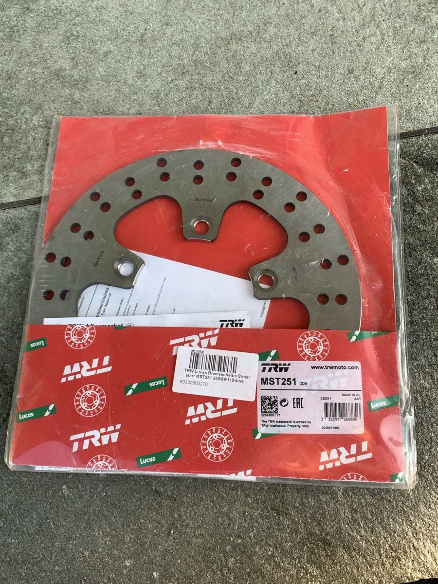 Tutti i ricambio per moto: TRW Bremsscheibe MST251 neu – Nuovo e nell'imballaggio originale da Lachen SZ venduto da ynn_tvx8