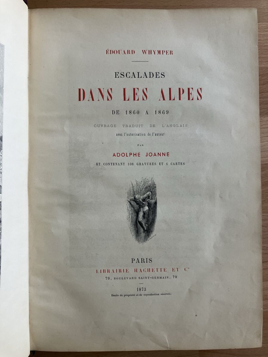 Libri: E. WHYMPER - Escalades dans les Alpes – Usato da Lausanne venduto da Willandco 2