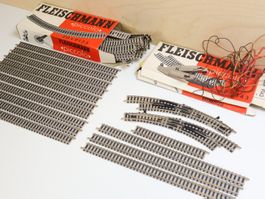 Fleischmann viele Schienen & Elektro Weichen - Spur N - 9100