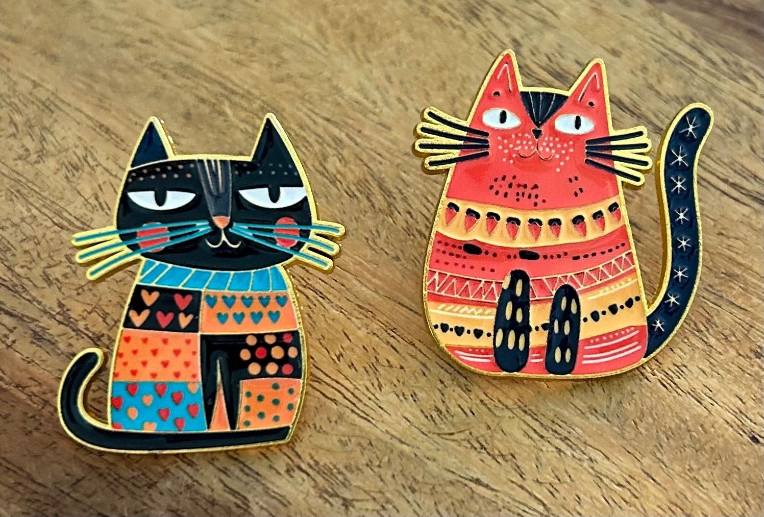 Plaketten & Abzeichen: 2x Pin Katze – Neu und originalverpackt aus Geneve von vane267