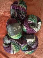 Lana Grossa Gianna Wolle Farbe 008 Lilla/Grün/Weiss 5x 50g
