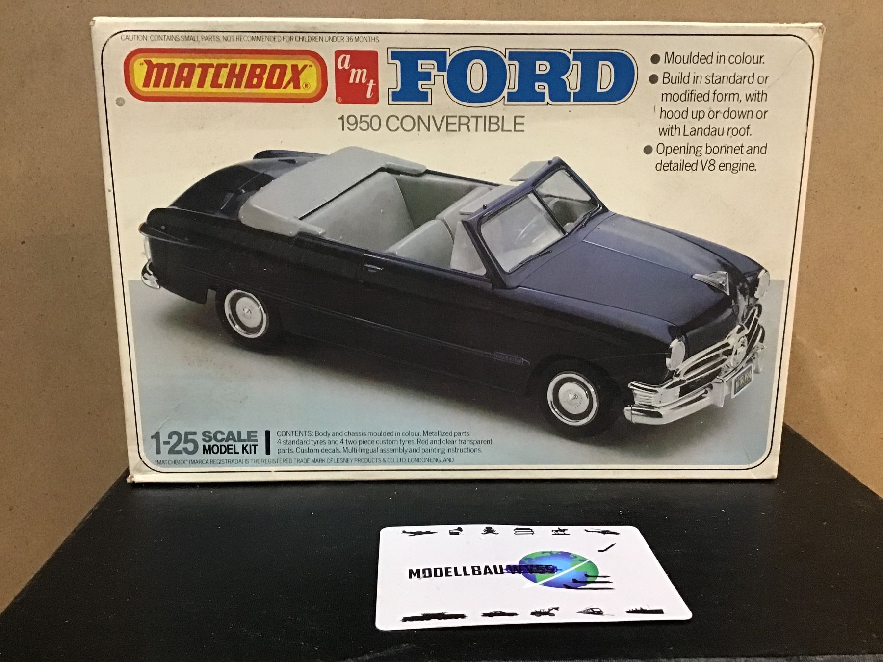 Matchbox Modellini d'auto: Matchbox Ford 1950 Cabrio Oldtimer Modellbau 1:25 OVP – Nuovo (secondo la descrizione) da Männedorf venduto da Modellbau-wyss