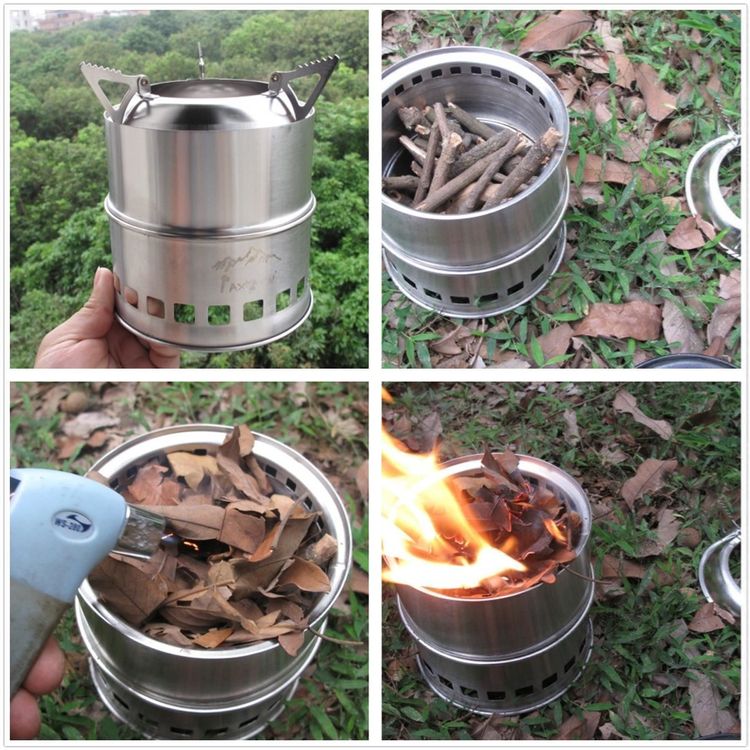 Camping Holzofen Faltbar - Zeltkocher Für Outdoor 3-5 Personen