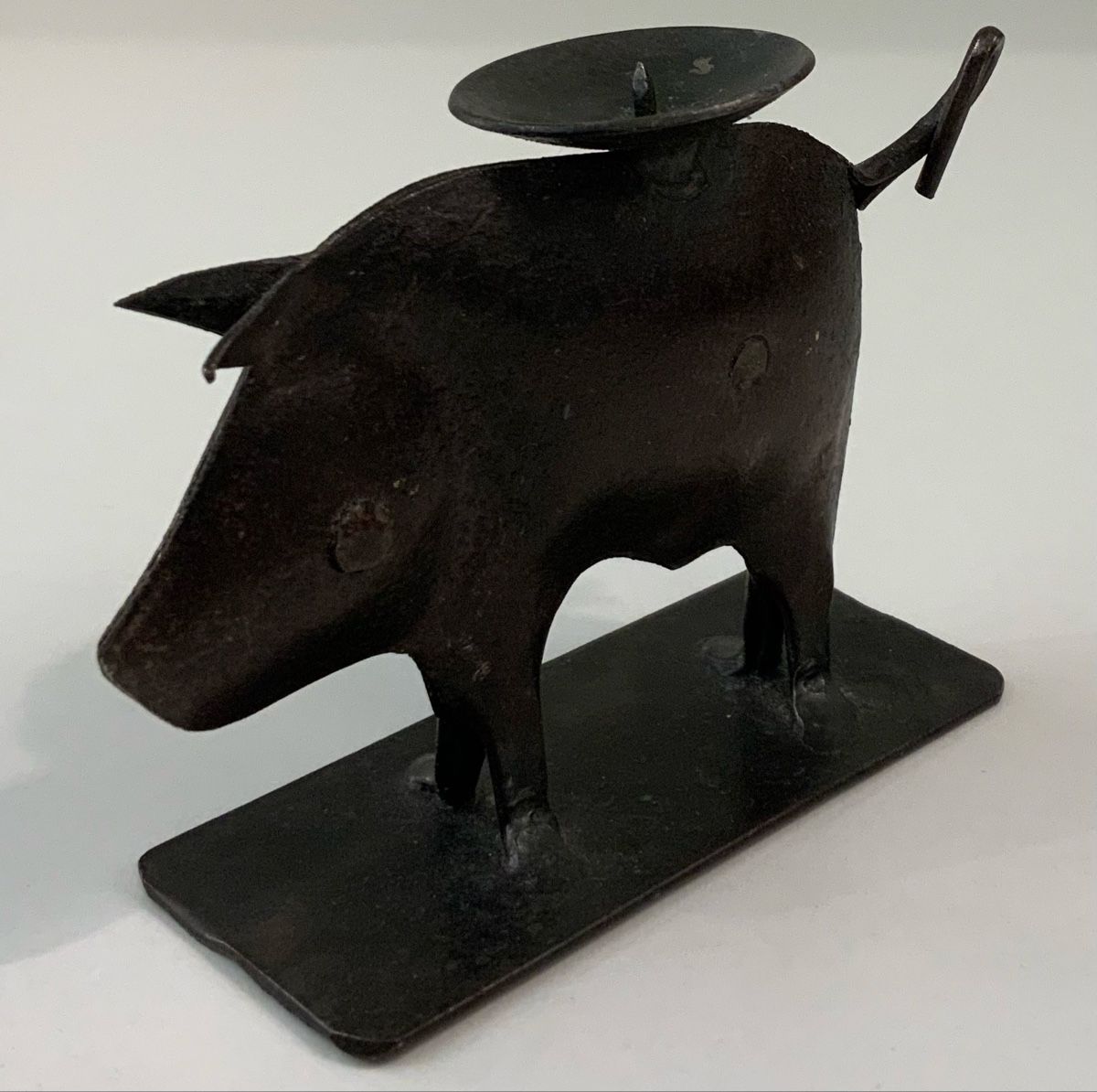 Portacandele: Cochon bougeoir en fer forgé – Usato da rolle venduto da Tontonjulot 2