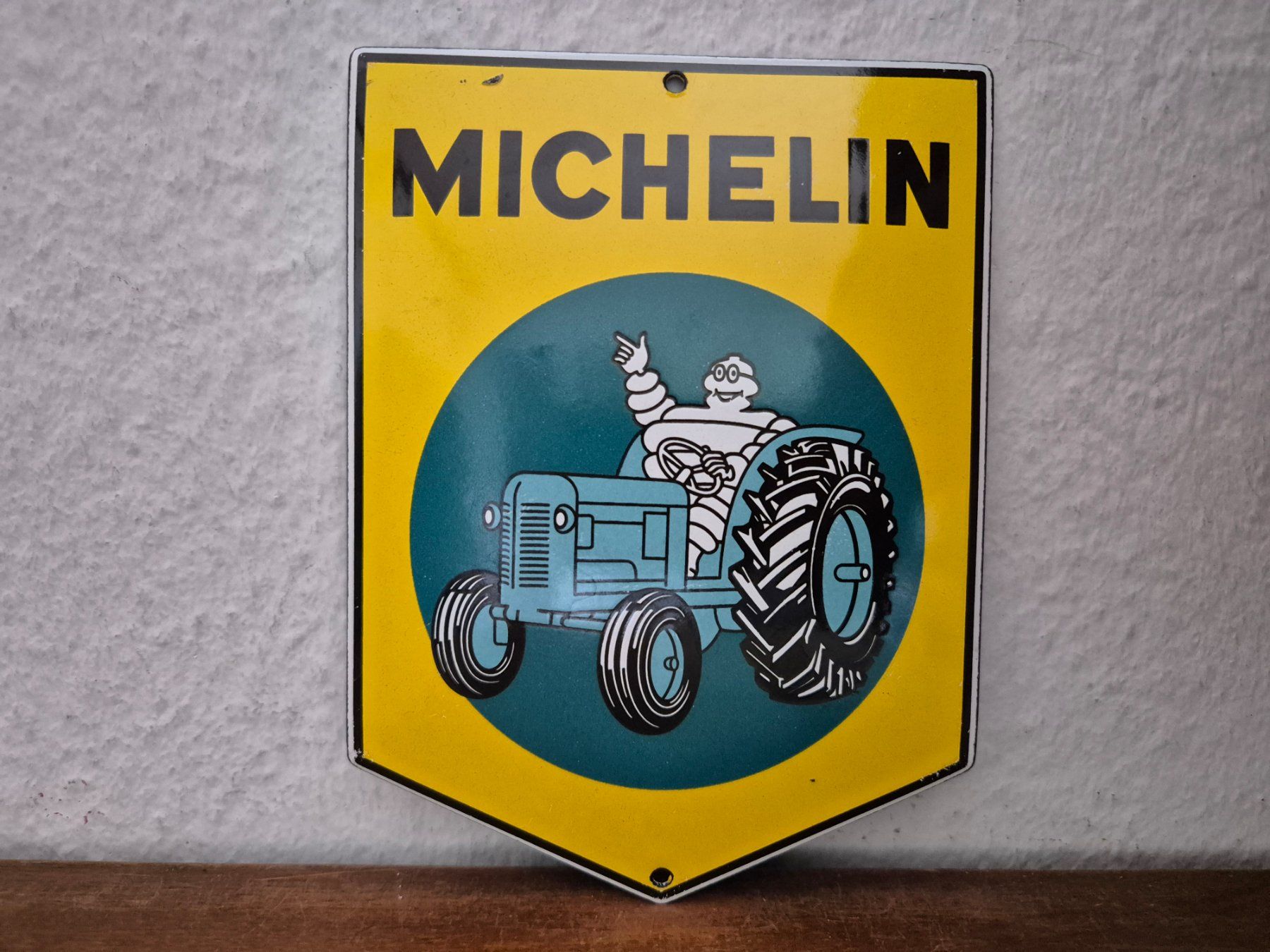Michelin Ecriteaux: Emailschild Michelin Bibendum Traktor Logo Emaille Schild – Neuf (Voir description) à Schaffhausen par pfanis09 1