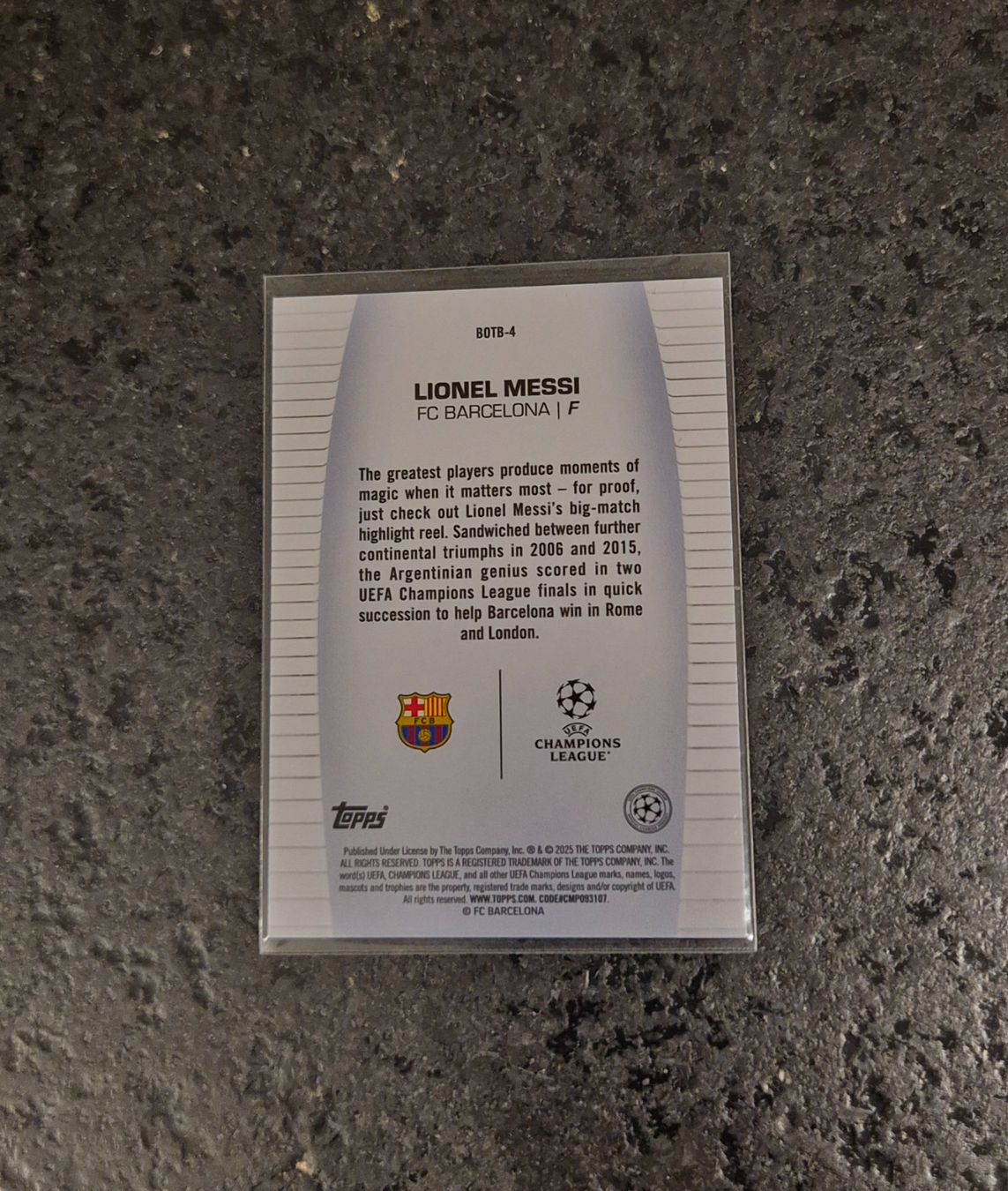 Topps Sammelbilder & Trading cards: Lionel Messi - Barcelona - Topps – Neu (gemäss Beschreibung) aus Burg AG von Danoe 1