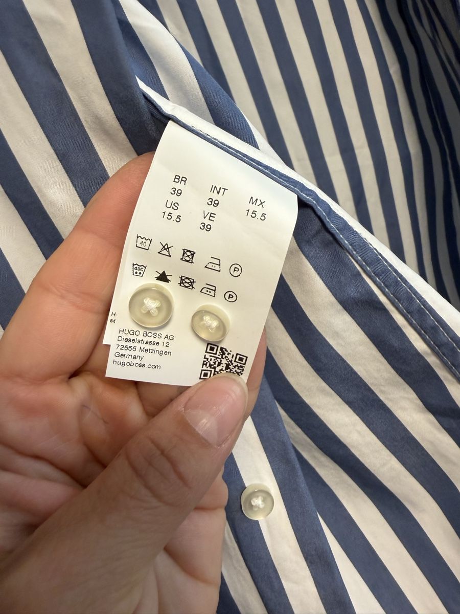Hugo Boss Camicie: Hemd BOSS gestreift Grösse 39 neuwertig – Nuovo (secondo la descrizione) da Obergerlafingen venduto da elb_t5wf 1