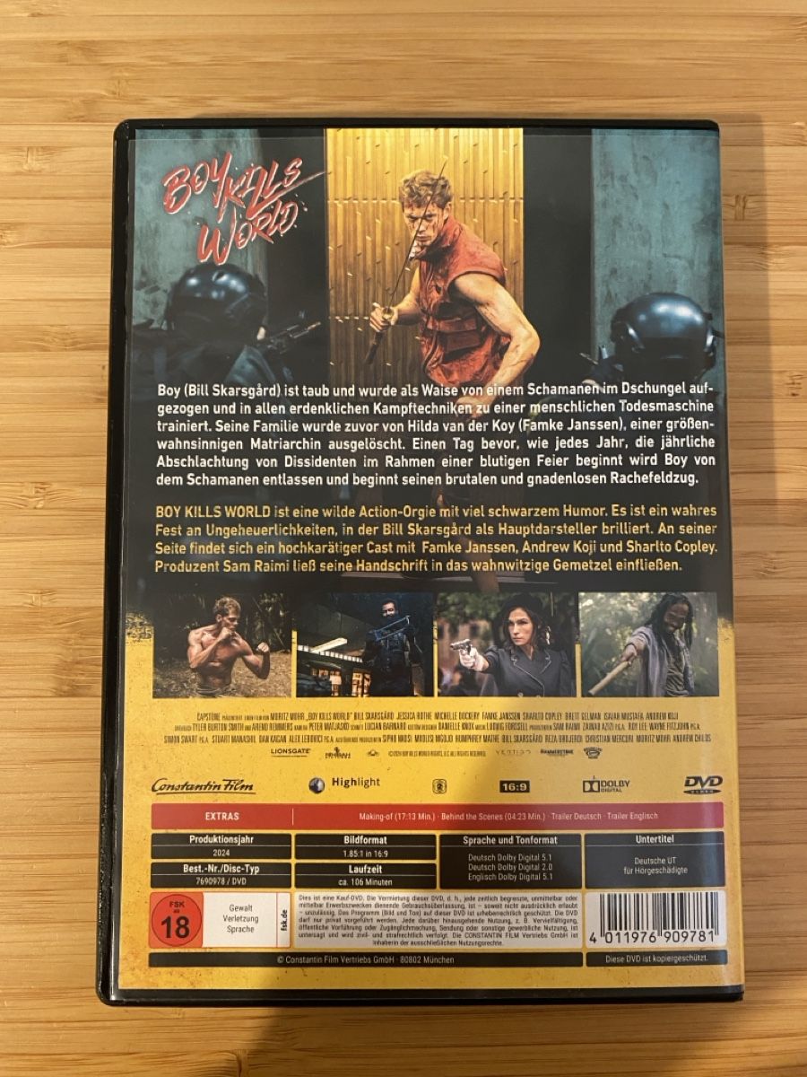 Tutti i DVDs: Boy Kills World - DVD – Usato da Zürich venduto da Wim-Broccoli 1