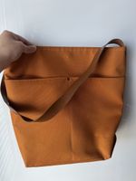 Schöne Robuste Tasche Handtasche Ledergürtel warmes Orange