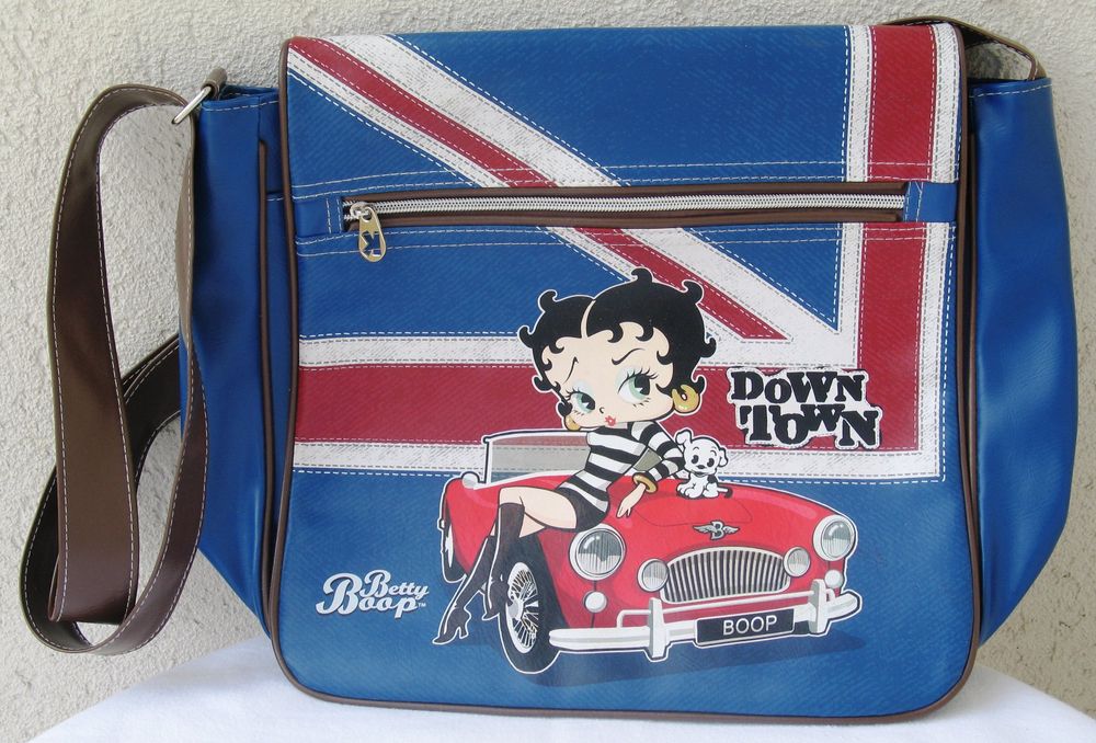 Betty Boop Make-up-Tasche – Klein, Pink, Mit Spruch 'Attitude Is Everything', Inklusive Schlüsselanhänger