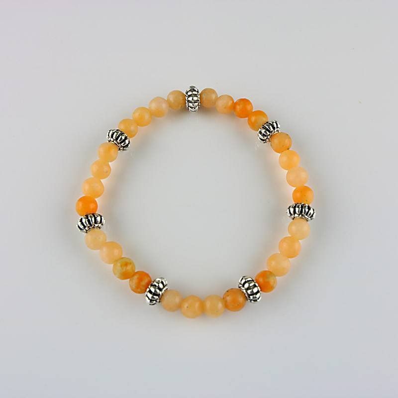 Bracciali & Braccialetti: Edelstein-Armband Orangencalzit - Ø 6 – Nuovo e nell'imballaggio originale da Mauren venduto da Yeelen