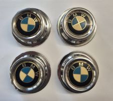 1 Satz (4 Stück) BMW Nabendeckel Oldtimer, Chrom