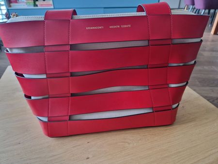 Tasche LIVIANACONTI rot geflochten