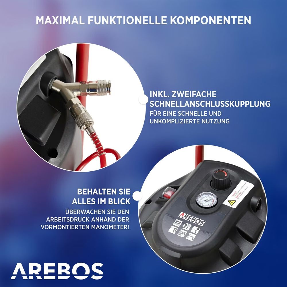 Compressori: Arebos Luftkompressor 30 l, 10 Bar - NEU – Nuovo (secondo la descrizione) da Nebikon venduto da warendiscount 2