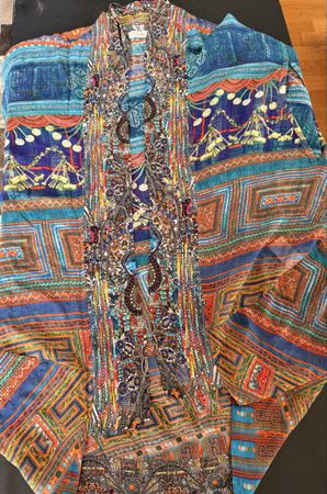 Kimono Camilla en soie, taille unique, neuf
