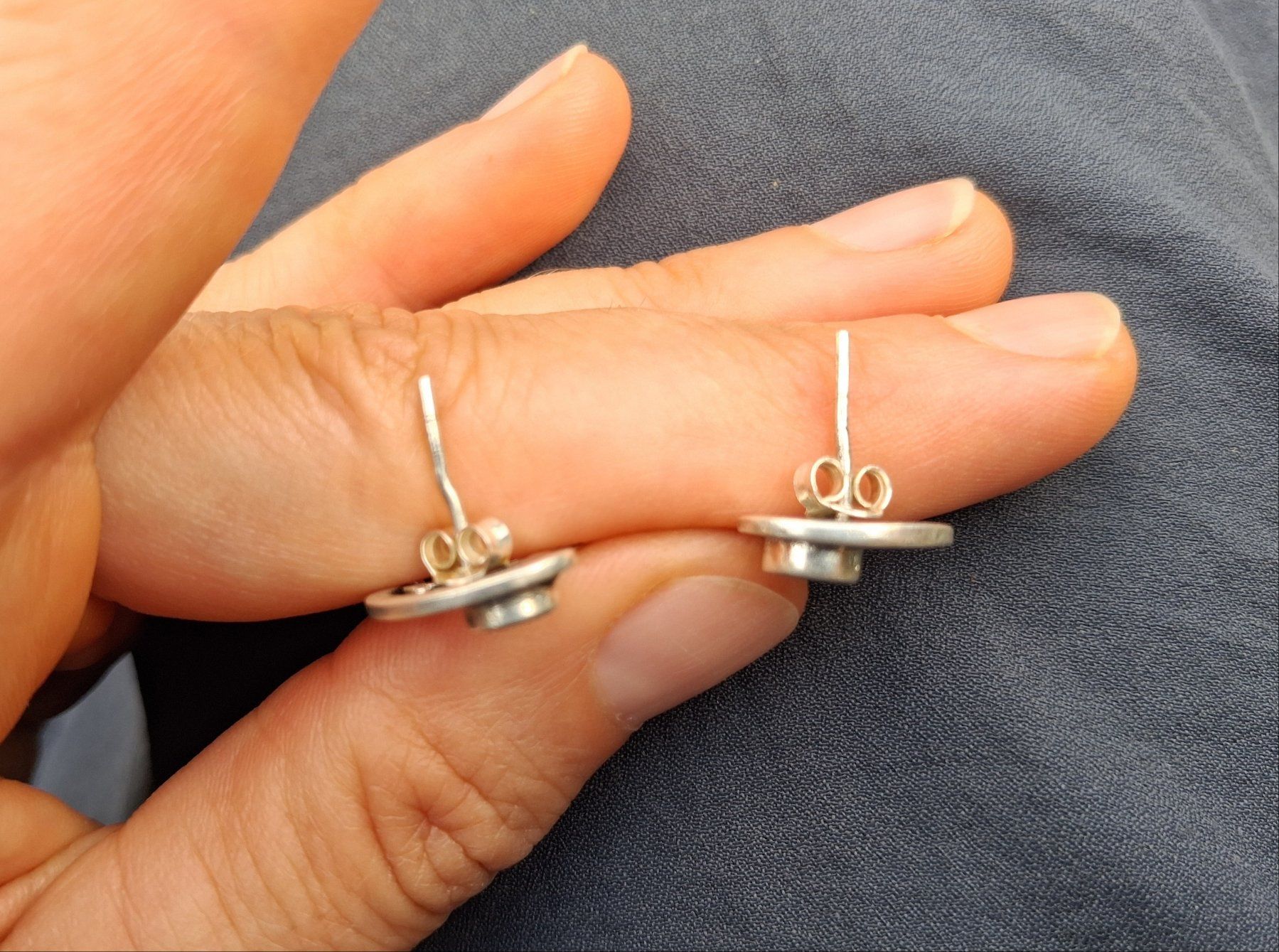 Ohrringe & -stecker: Ohrstecker Silber 925 mit Lapislazuli und Malachit – Gebraucht aus Wald ZH von e8e 5