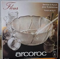 Neu: Bowle-Service für 8 Personen Fleur Arcoroc