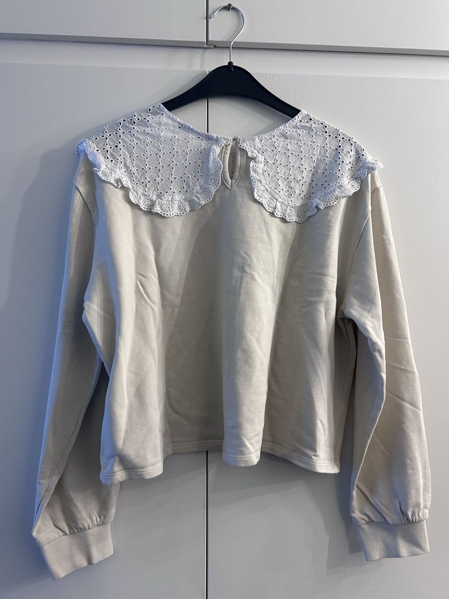 Maglioni & Felpe: Beige Sweatshirt with Broderie Collar - L – Usato da Marly venduto da redinaber 2