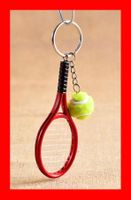 Schlüsselanhänger Tennisschläger ROT RED Racket French Open