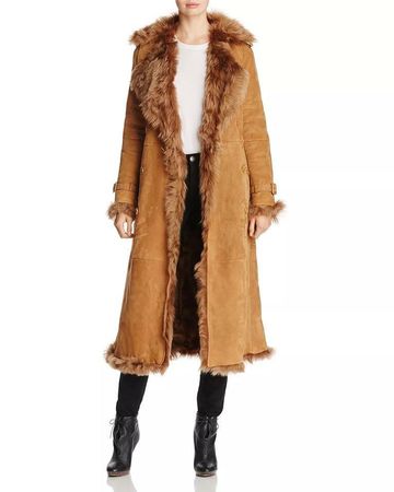 Burberry Shearling Suede Coat
