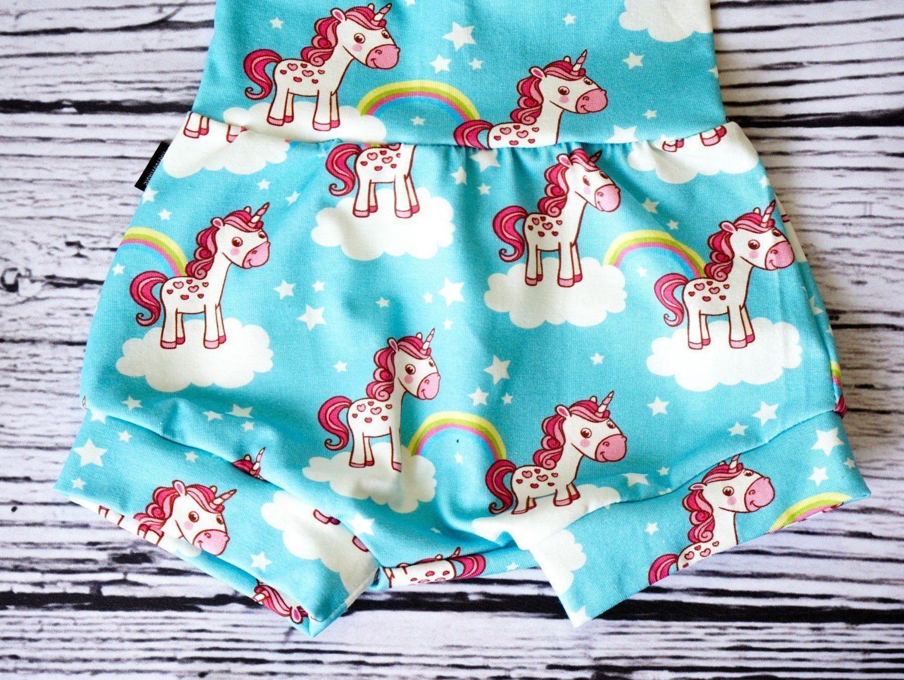 Pantaloni: Kurze Hose mit Einhorn 74/80 NEU – Nuovo e nell'imballaggio originale da Zürich venduto da sambaum 1