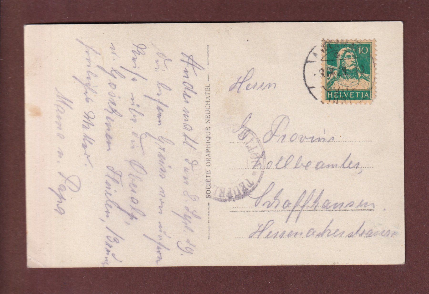Cartoline postali: SCHÖLLENENBAHN - Gotthardstrasse - 1929 – Usato da Pully venduto da nicecards 1