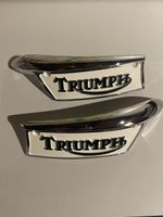 Insignes de réservoir neuf pour moto oldtimer Triumph