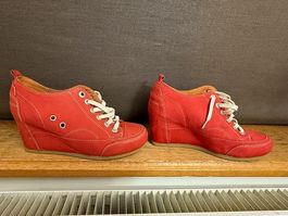 Helén Billkrantz Sneaker Wedges Gr. 37 Rot Leder