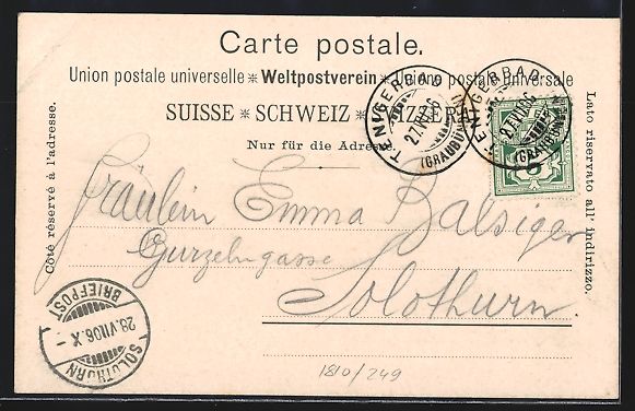 Cartes postales: Litho Teniger-Bad /Bündtner Oberland, S – D'occasion à Berlin par bartko-reher 1